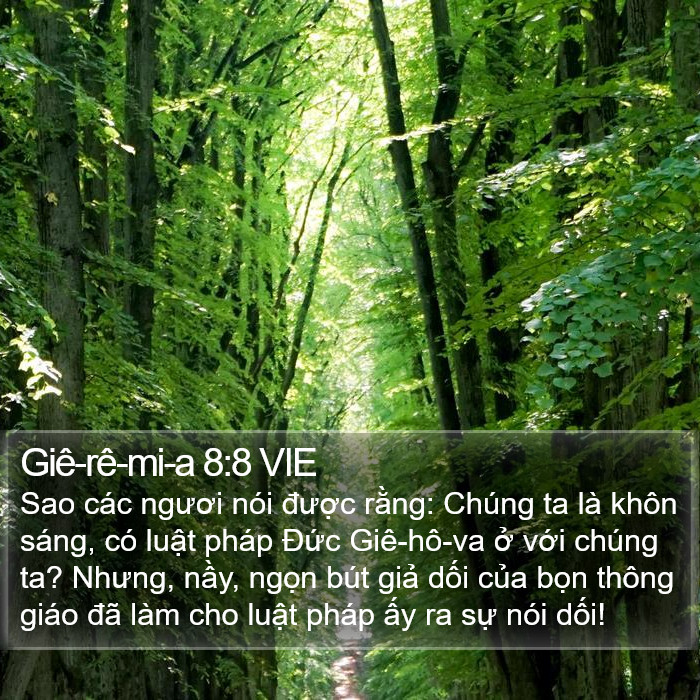 Giê-rê-mi-a 8:8 VIE Bible Study