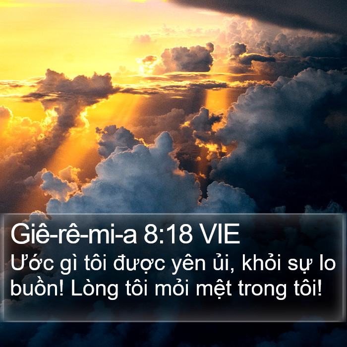 Giê-rê-mi-a 8:18 VIE Bible Study