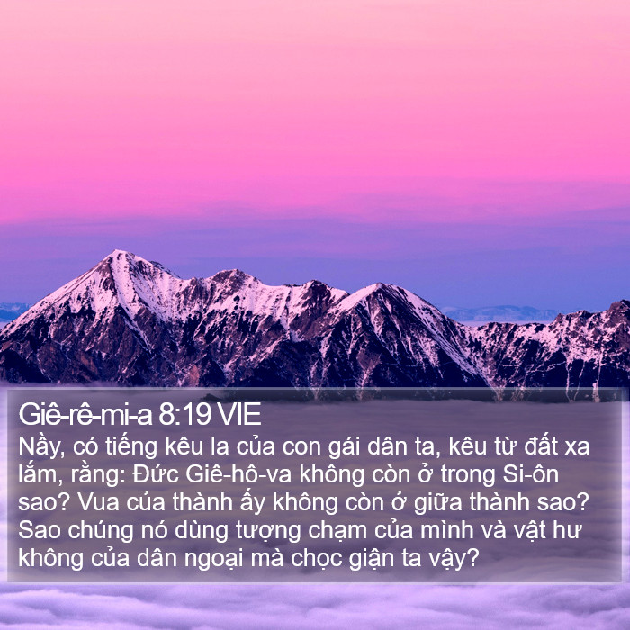 Giê-rê-mi-a 8:19 VIE Bible Study