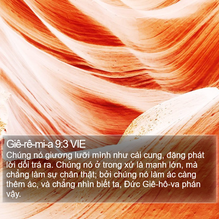 Giê-rê-mi-a 9:3 VIE Bible Study