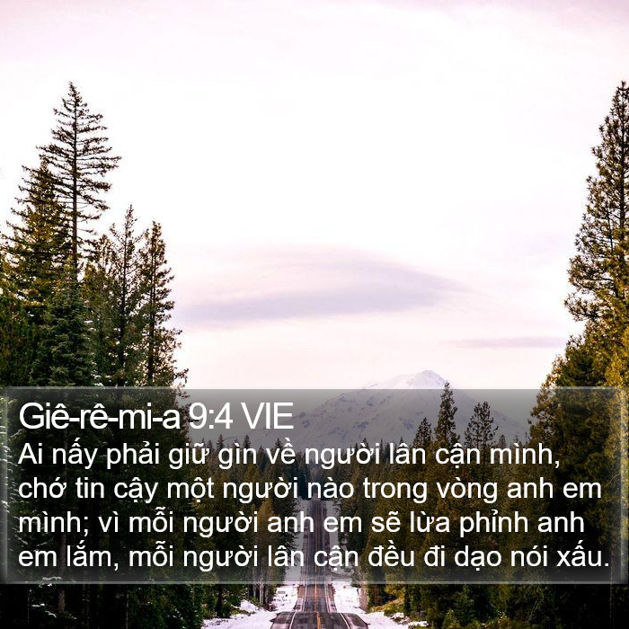 Giê-rê-mi-a 9:4 VIE Bible Study