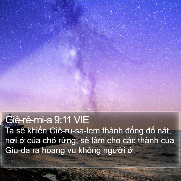 Giê-rê-mi-a 9:11 VIE Bible Study
