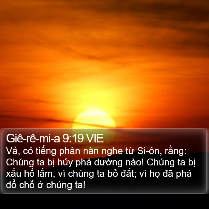 Giê-rê-mi-a 9:19 VIE Bible Study