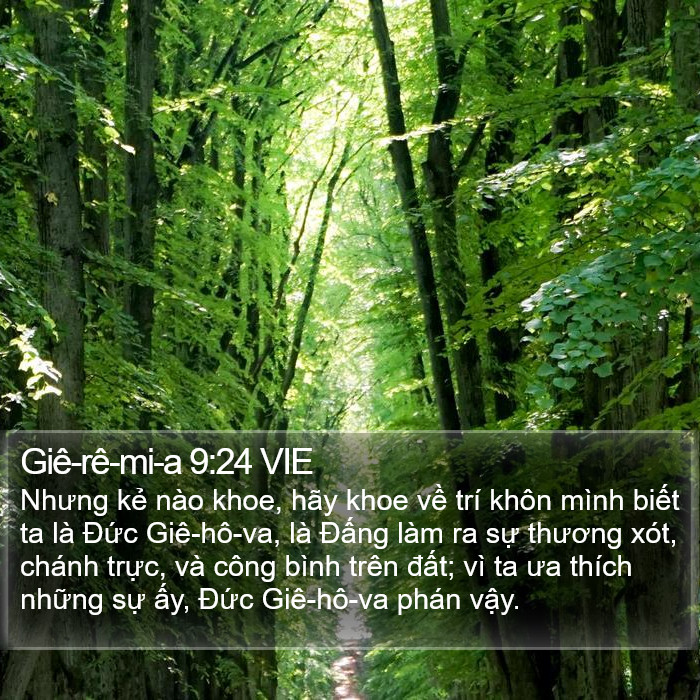 Giê-rê-mi-a 9:24 VIE Bible Study