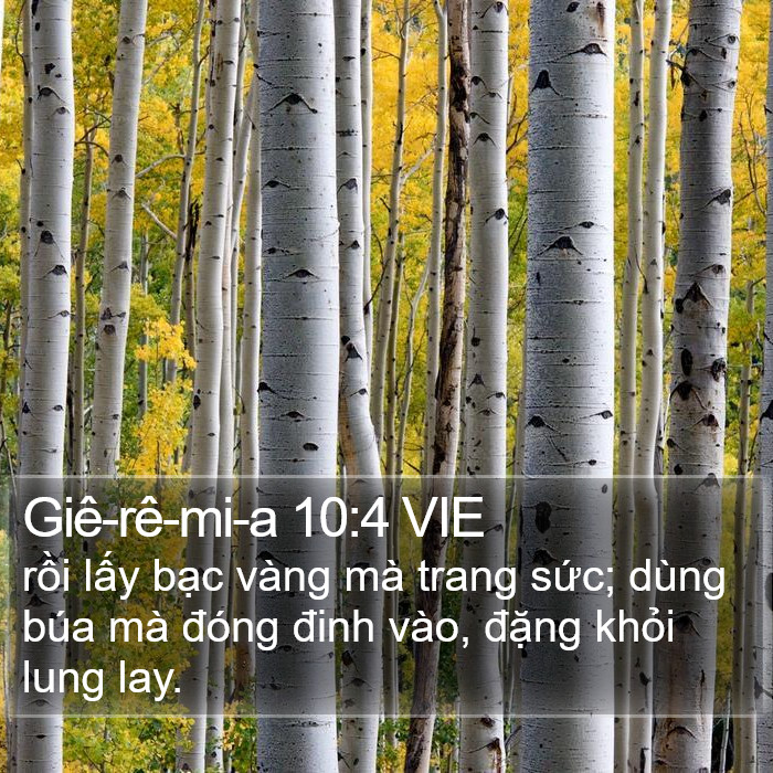 Giê-rê-mi-a 10:4 VIE Bible Study