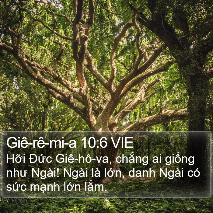 Giê-rê-mi-a 10:6 VIE Bible Study