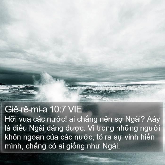 Giê-rê-mi-a 10:7 VIE Bible Study