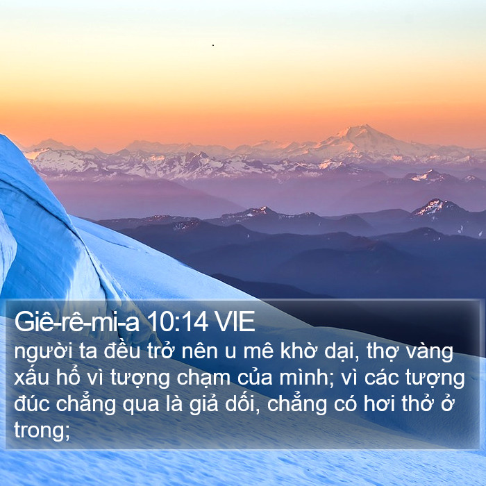 Giê-rê-mi-a 10:14 VIE Bible Study