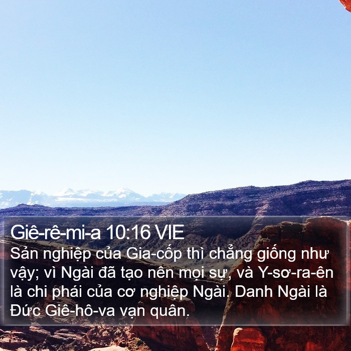 Giê-rê-mi-a 10:16 VIE Bible Study