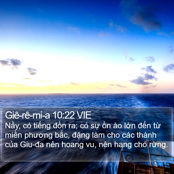 Giê-rê-mi-a 10:22 VIE Bible Study