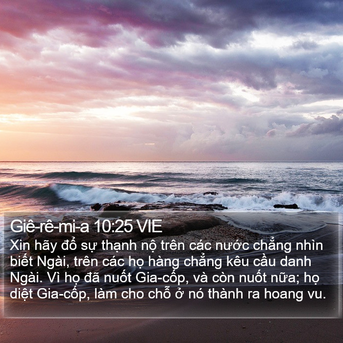 Giê-rê-mi-a 10:25 VIE Bible Study