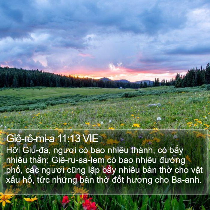 Giê-rê-mi-a 11:13 VIE Bible Study