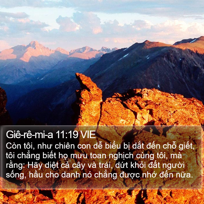 Giê-rê-mi-a 11:19 VIE Bible Study