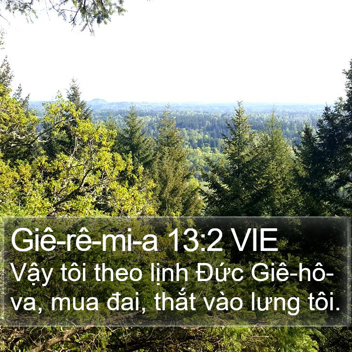 Giê-rê-mi-a 13:2 VIE Bible Study