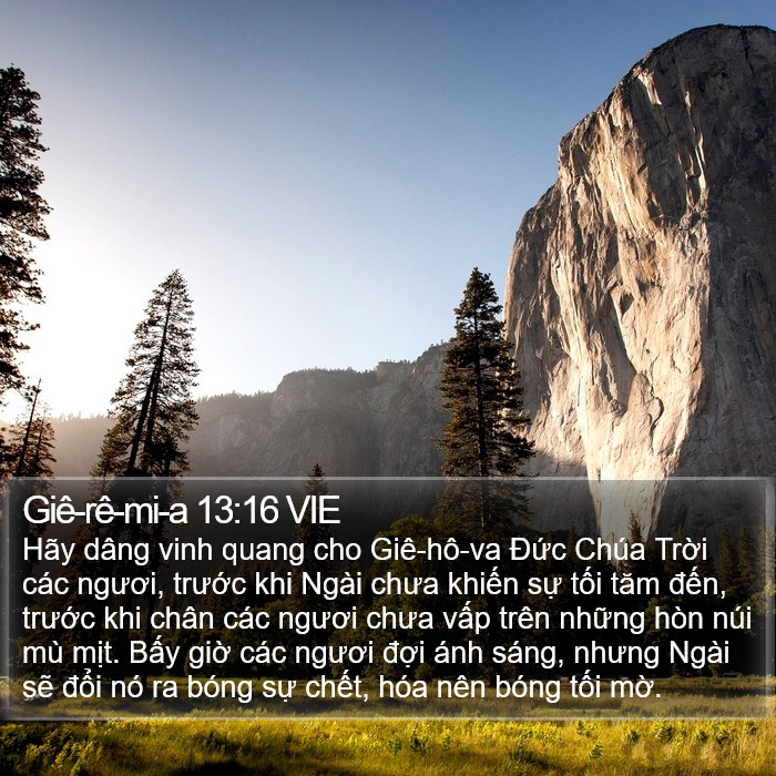 Giê-rê-mi-a 13:16 VIE Bible Study