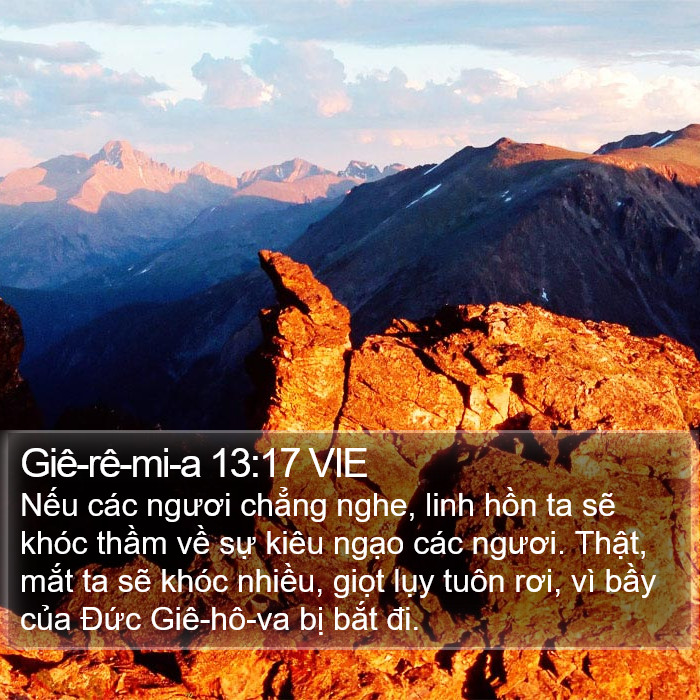 Giê-rê-mi-a 13:17 VIE Bible Study