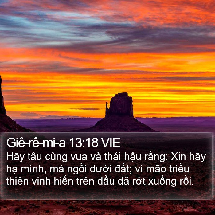 Giê-rê-mi-a 13:18 VIE Bible Study