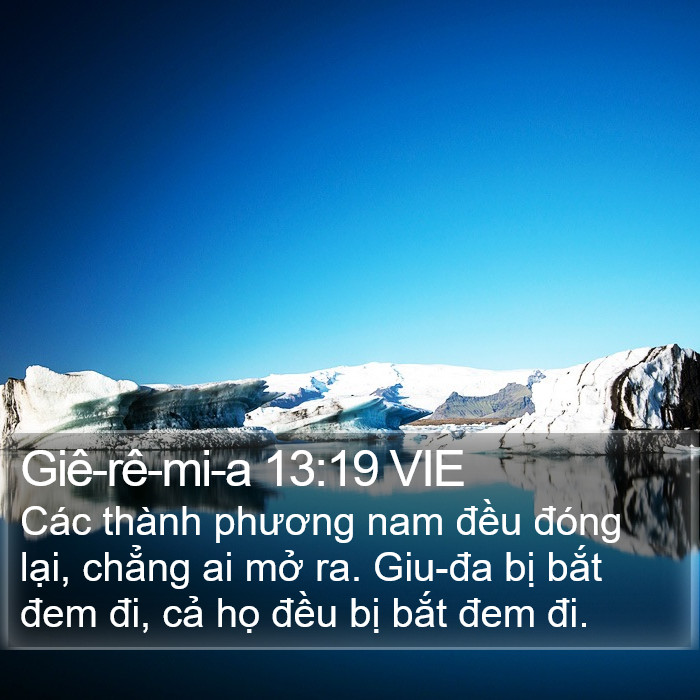 Giê-rê-mi-a 13:19 VIE Bible Study