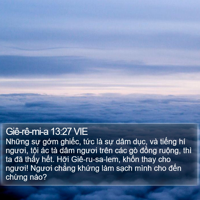 Giê-rê-mi-a 13:27 VIE Bible Study