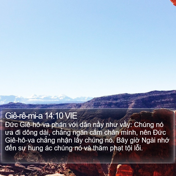 Giê-rê-mi-a 14:10 VIE Bible Study