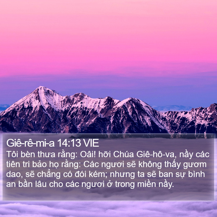 Giê-rê-mi-a 14:13 VIE Bible Study