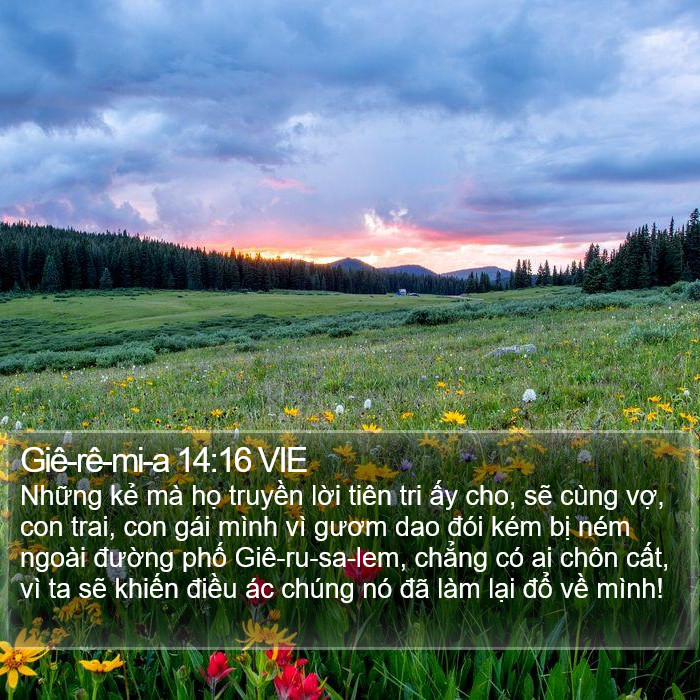 Giê-rê-mi-a 14:16 VIE Bible Study