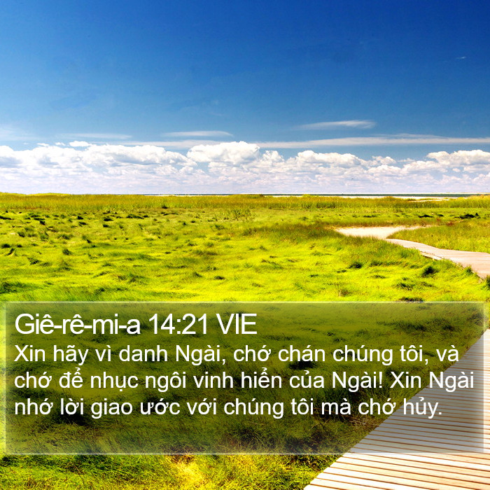 Giê-rê-mi-a 14:21 VIE Bible Study