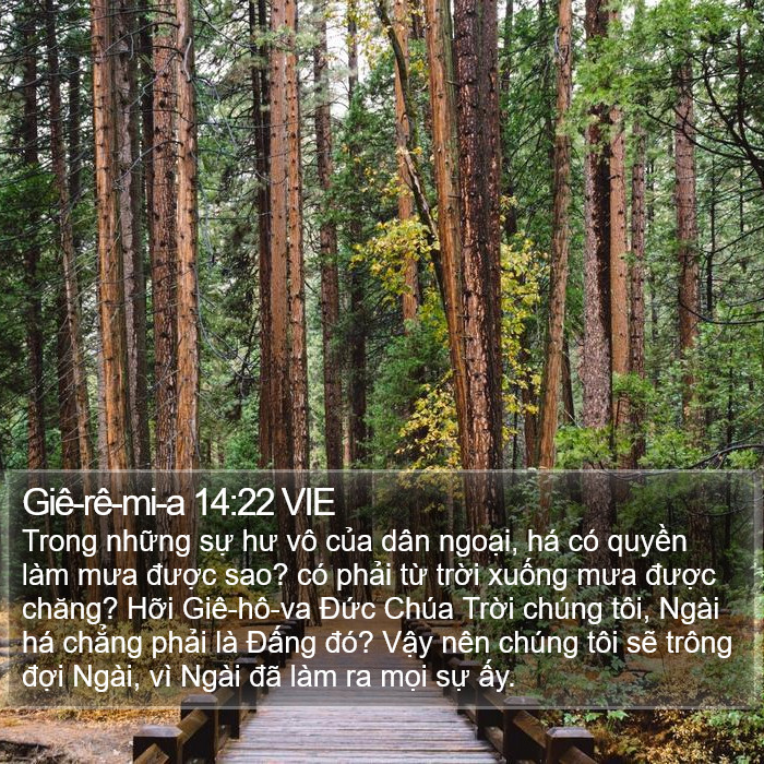 Giê-rê-mi-a 14:22 VIE Bible Study