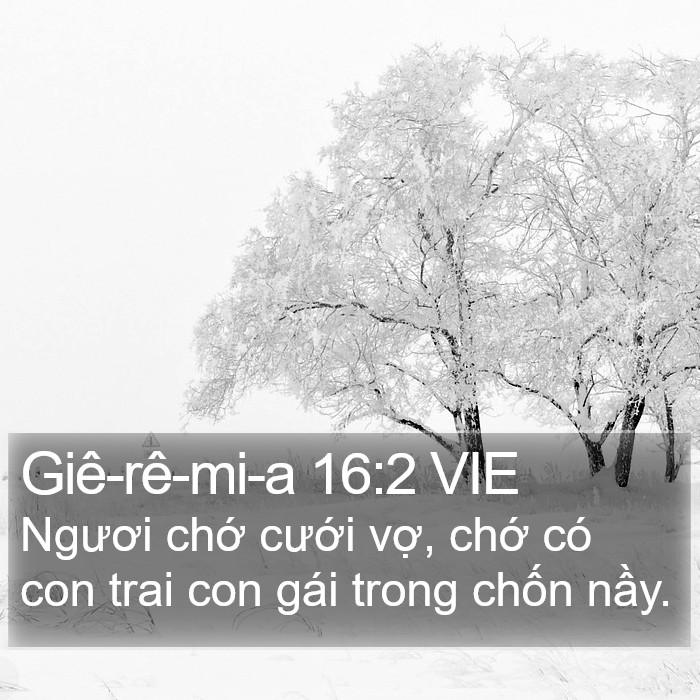 Giê-rê-mi-a 16:2 VIE Bible Study
