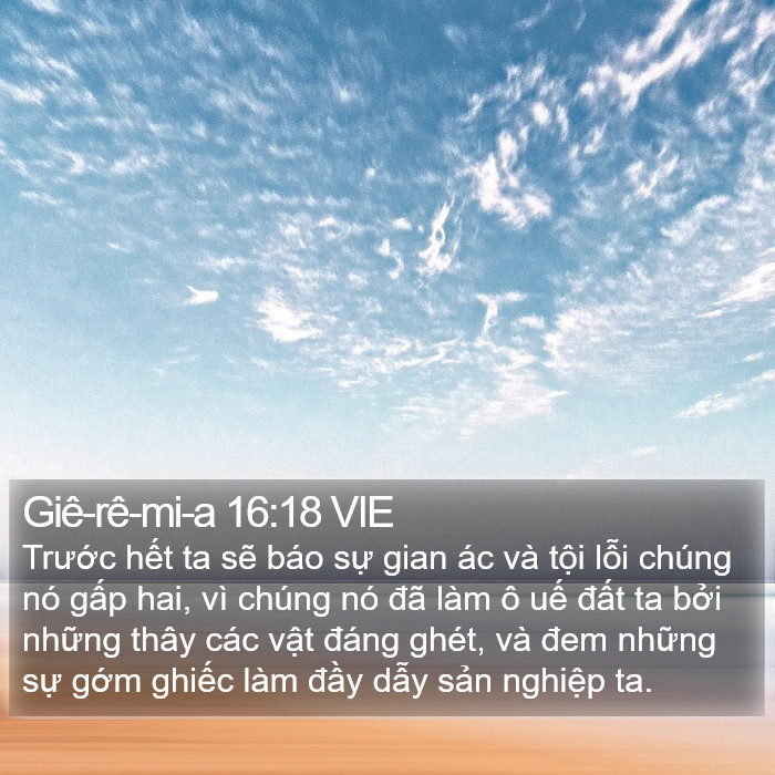 Giê-rê-mi-a 16:18 VIE Bible Study
