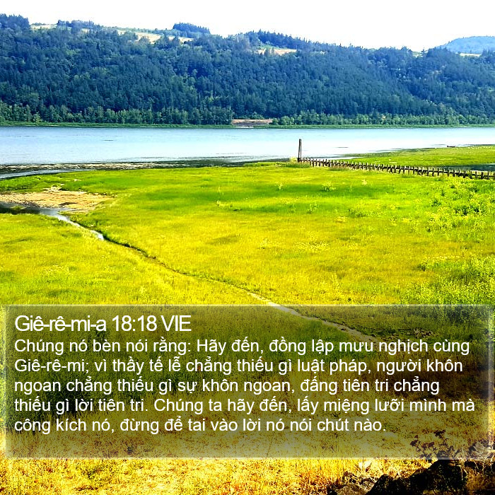 Giê-rê-mi-a 18:18 VIE Bible Study