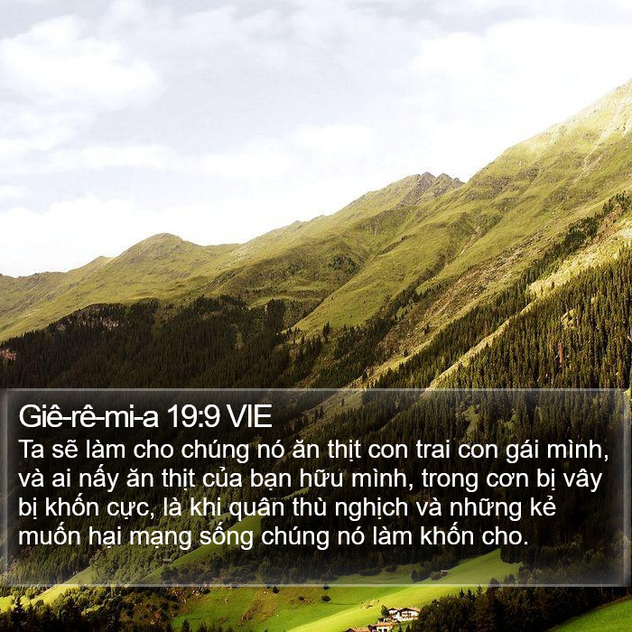 Giê-rê-mi-a 19:9 VIE Bible Study
