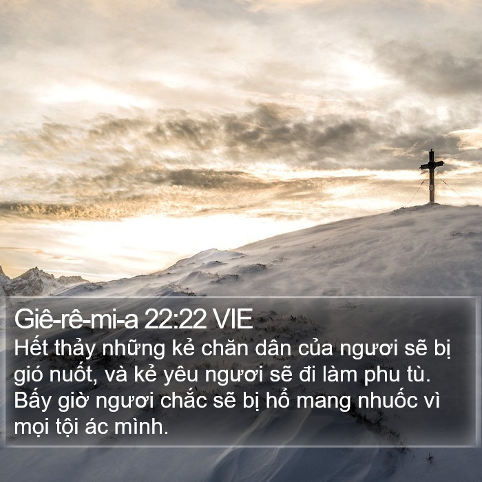 Giê-rê-mi-a 22:22 VIE Bible Study