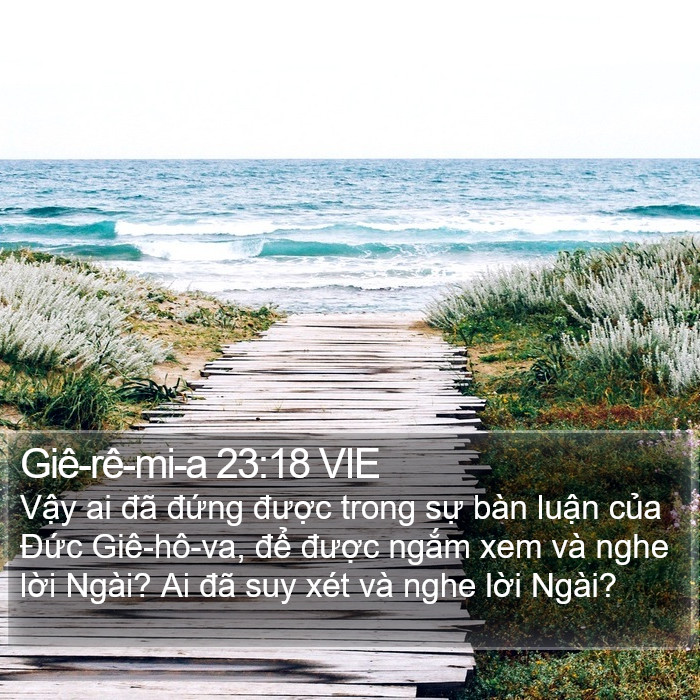 Giê-rê-mi-a 23:18 VIE Bible Study