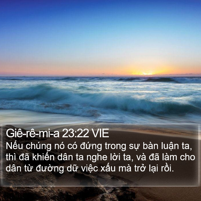 Giê-rê-mi-a 23:22 VIE Bible Study