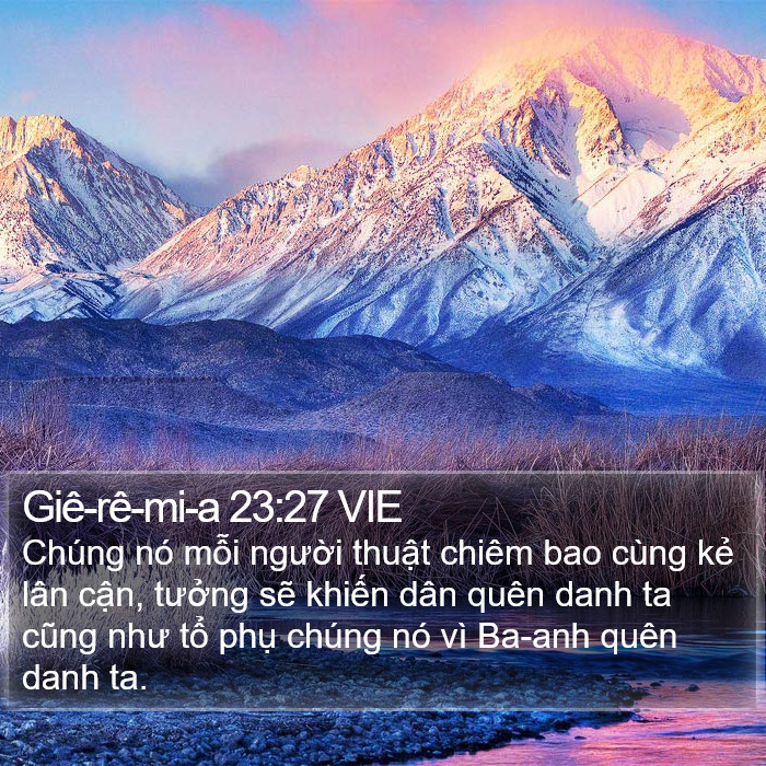 Giê-rê-mi-a 23:27 VIE Bible Study