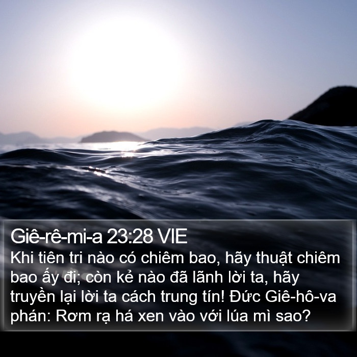 Giê-rê-mi-a 23:28 VIE Bible Study