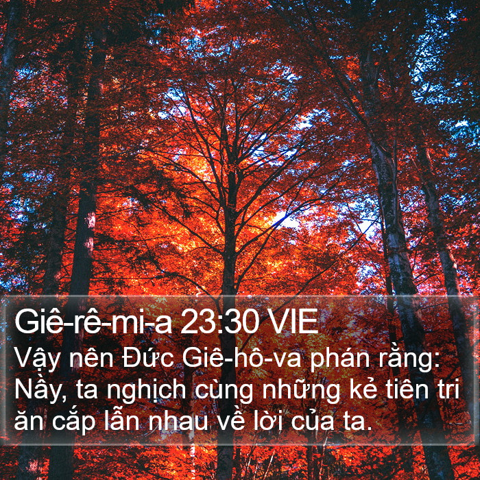 Giê-rê-mi-a 23:30 VIE Bible Study