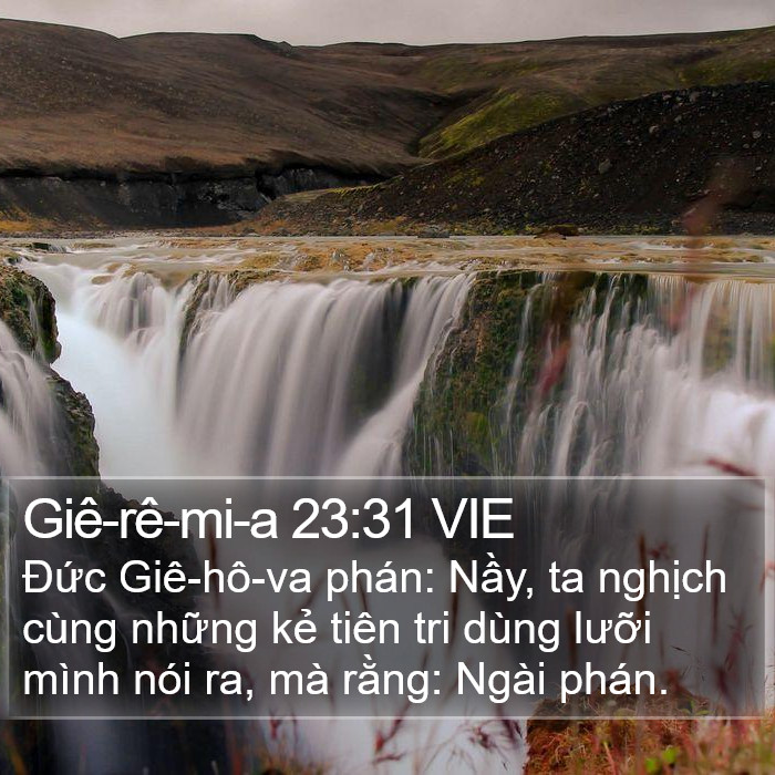 Giê-rê-mi-a 23:31 VIE Bible Study