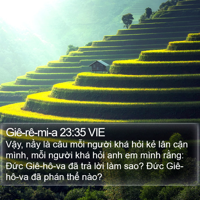 Giê-rê-mi-a 23:35 VIE Bible Study