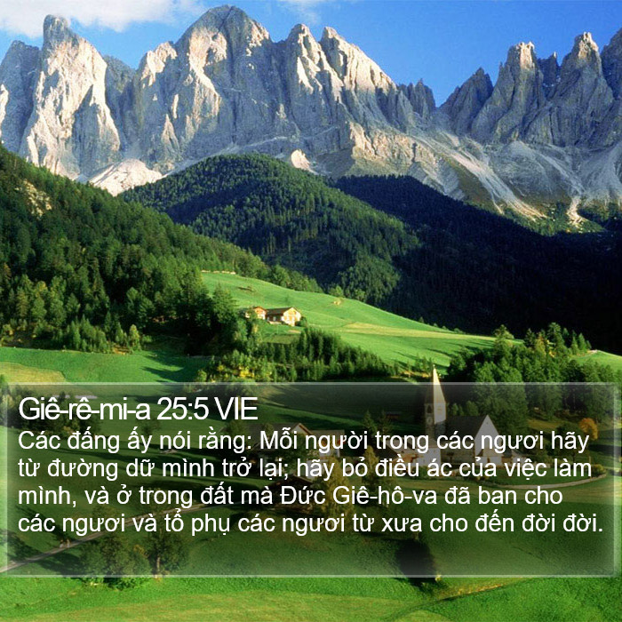 Giê-rê-mi-a 25:5 VIE Bible Study