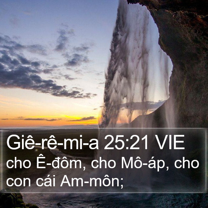 Giê-rê-mi-a 25:21 VIE Bible Study