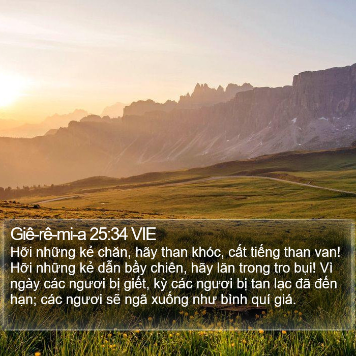 Giê-rê-mi-a 25:34 VIE Bible Study