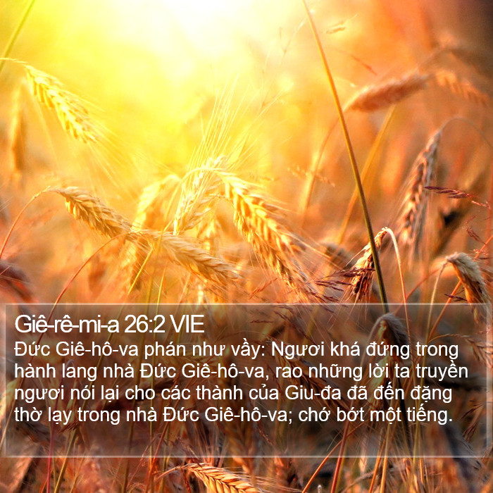 Giê-rê-mi-a 26:2 VIE Bible Study