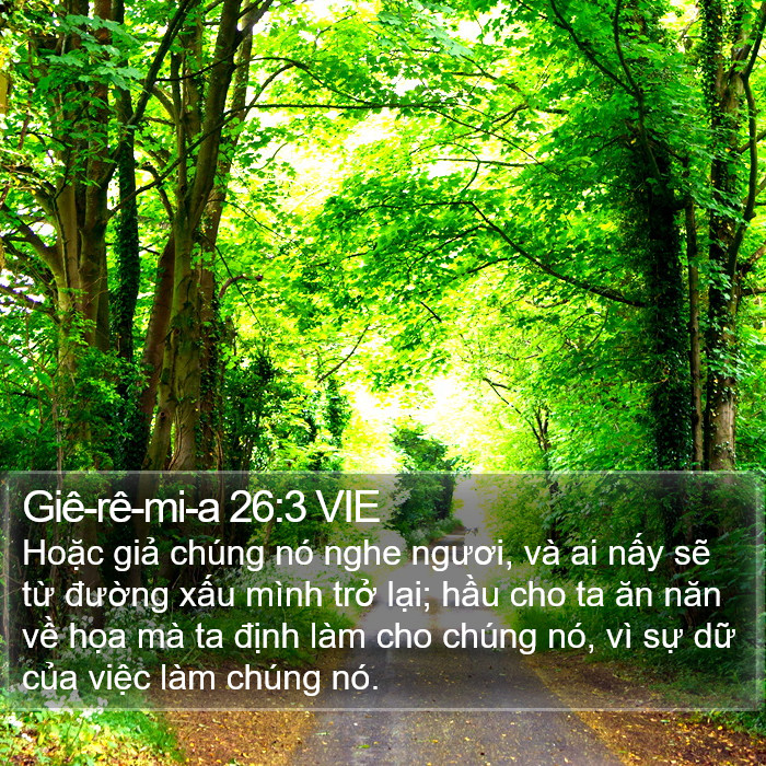 Giê-rê-mi-a 26:3 VIE Bible Study