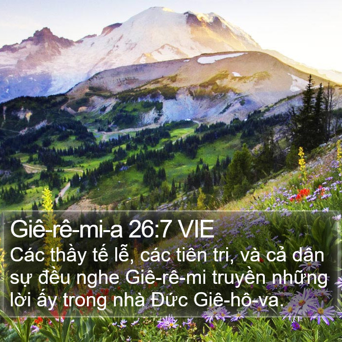 Giê-rê-mi-a 26:7 VIE Bible Study