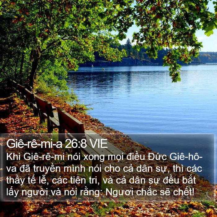 Giê-rê-mi-a 26:8 VIE Bible Study