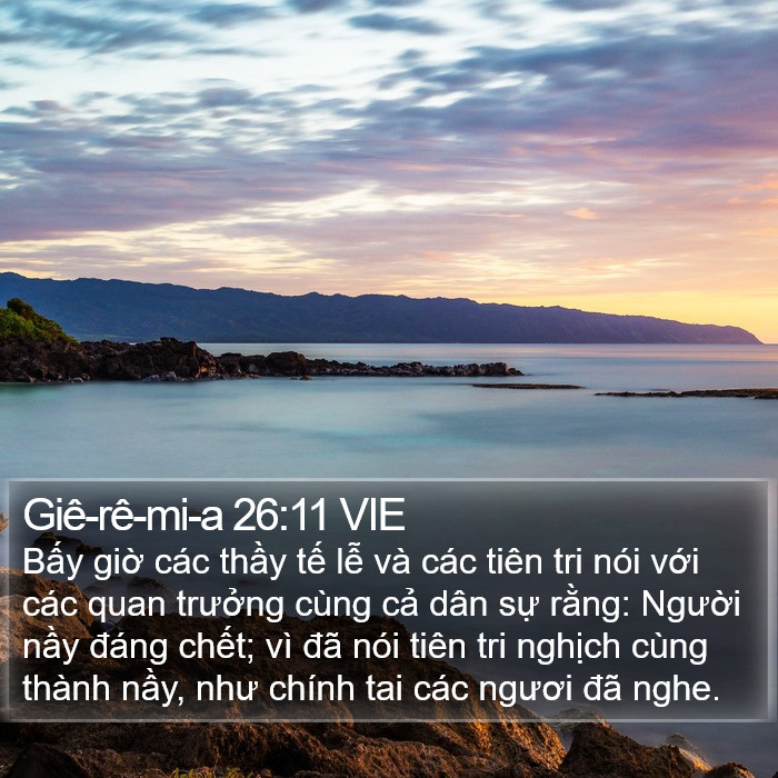 Giê-rê-mi-a 26:11 VIE Bible Study