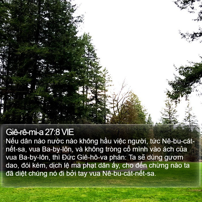 Giê-rê-mi-a 27:8 VIE Bible Study