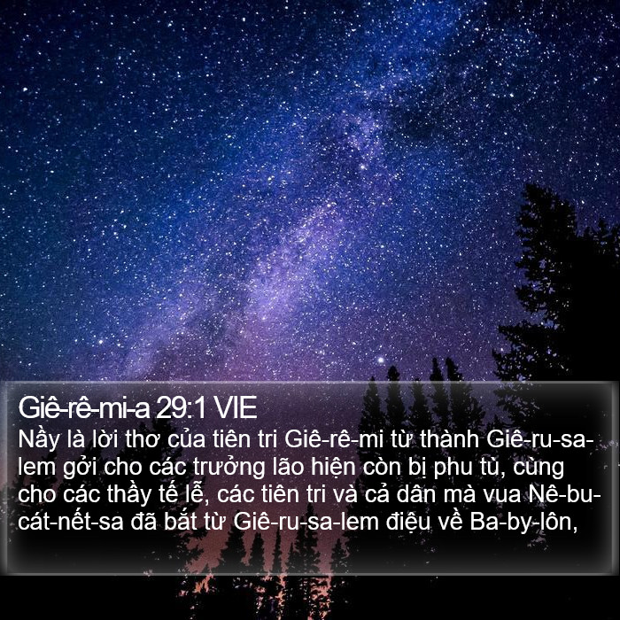 Giê-rê-mi-a 29:1 VIE Bible Study